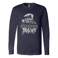 Load image into Gallery viewer, I Still Play With Trains - Unisex Long Sleeve T-Shirt, Multi Colors, Extended Sizes, Shipping Included
