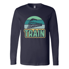 Load image into Gallery viewer, Retro Vintage Train - Unisex Long Sleeve T-Shirt, Multi Colors, Extended Sizes, Shipping Included
