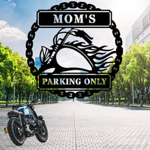 Load image into Gallery viewer, FLAMING MOTORCYCLE ROUND - Steel Sign, Multiple Sizes and Colors Available
