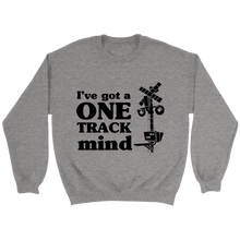 Load image into Gallery viewer, One Track Mind Unisex Sweat Shirt Multi Color Extended Sizes Shipping Included

