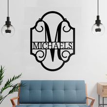 Load image into Gallery viewer, SHIELD Family Name Plaque - Steel Sign, Multiple Colors and Sizes
