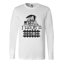 Load image into Gallery viewer, One Track Mind - Unisex Long Sleeve T-Shirt, Multi Colors, Extended Sizes, Shipping Included
