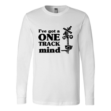 Load image into Gallery viewer, One Track Mind - Unisex Long Sleeve T-Shirt, Extended Sizes, Shipping Included
