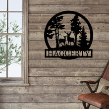 Load image into Gallery viewer, DEER IN THE WOODS - Steel Sign, Multiple Sizes and Colors Available
