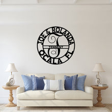 Load image into Gallery viewer, SPLIT NAME Monogram - Steel Sign, Multiple Sizes and Colors Available
