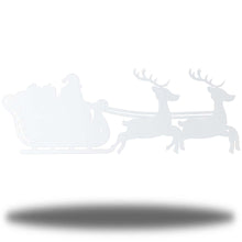 Load image into Gallery viewer, Santa&#39;s CHRISTMAS SLEIGH Wall Art, Laser Cut Steel, Multi Sizes &amp; Colors
