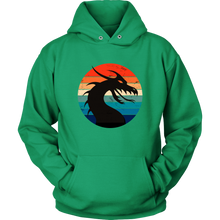 Load image into Gallery viewer, Retro Dragon Profile Unisex Hoodie, Multi Colors, Extended Sizes Available, Free Shipping
