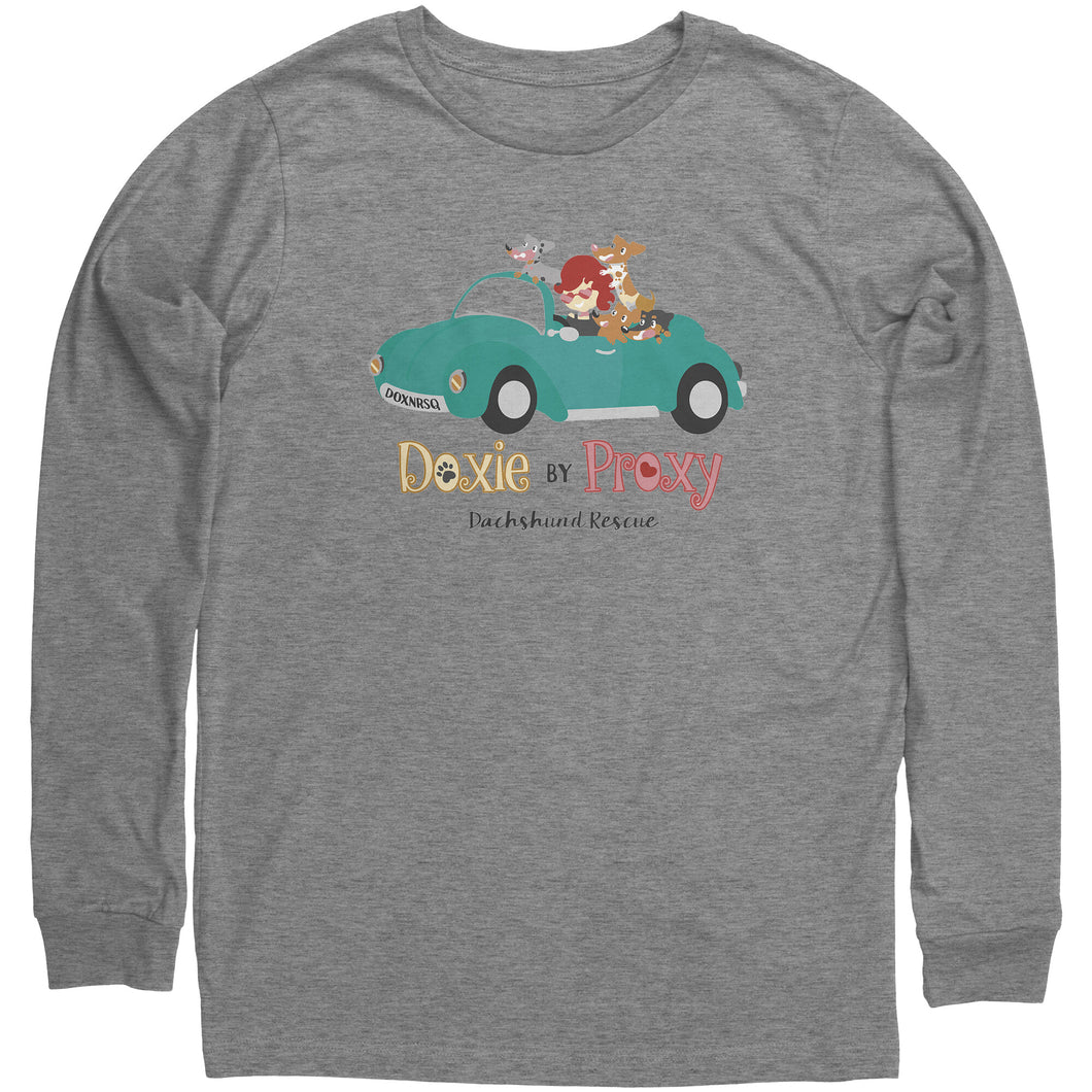 Doxie By Proxy Long Sleeved Tee, Unisex, Extended Sizes Available, Shipping Included