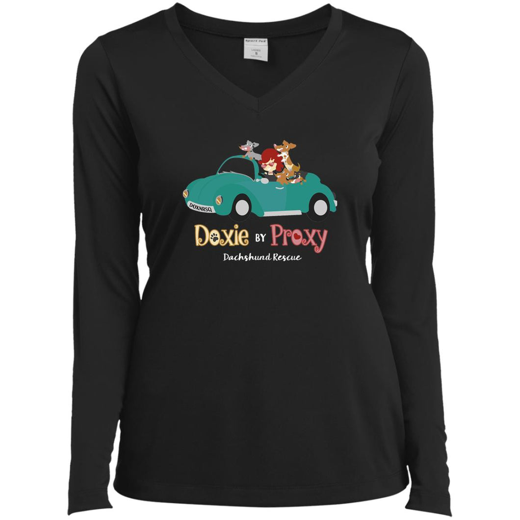 Doxie By Proxy Ladies’ Long Sleeve Performance V-Neck Tee - Shipping Included