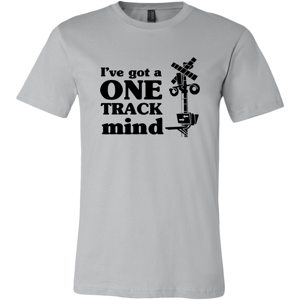 One Track Mind (Trains) - Unisex/Mens T-Shirt, Multiple Colors, Extended Sizes, Shipping Included