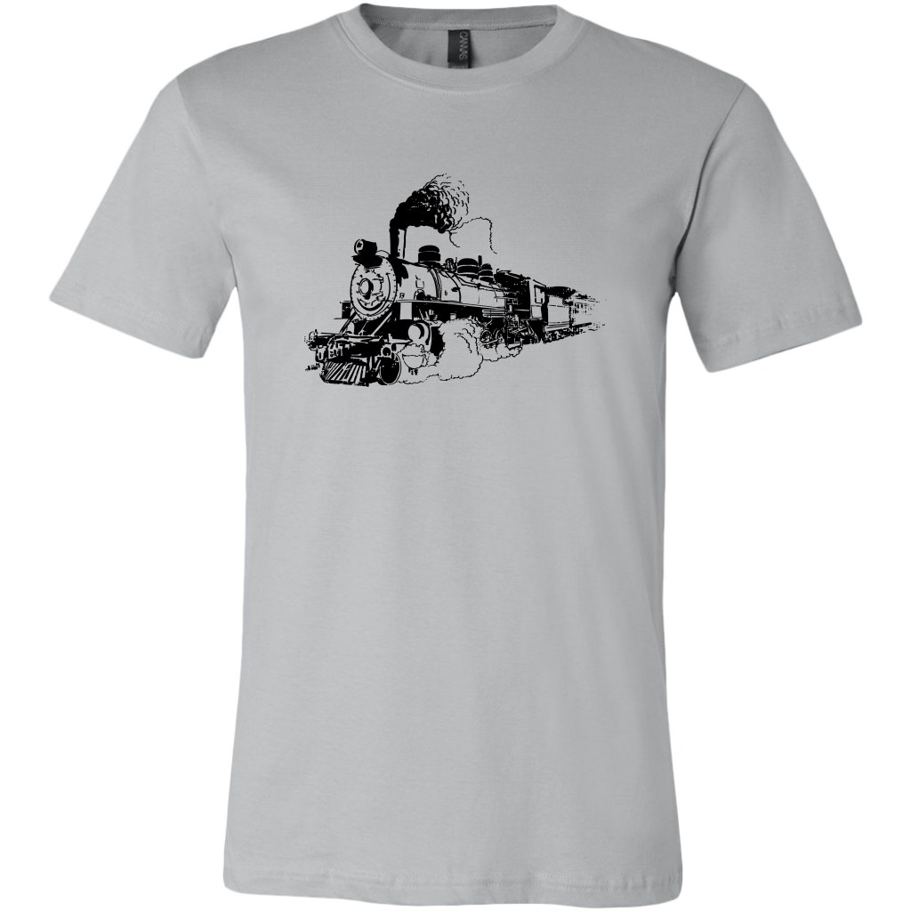 Distressed Steam Train Mens Unisex T-Shirt, Multiple Colors, Extended Sizes, Shipping Included