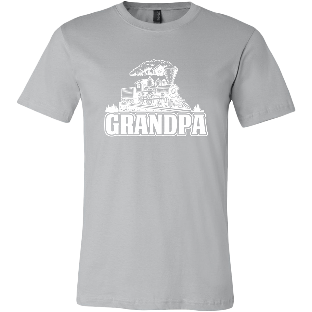 Grandpa Train Lover Mens T-Shirt, Multiple Colors, Extended Sizes, Shipping Included