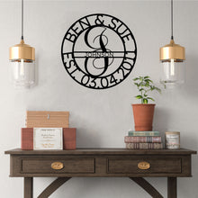 Load image into Gallery viewer, SPLIT NAME Monogram - Steel Sign, Multiple Sizes and Colors Available
