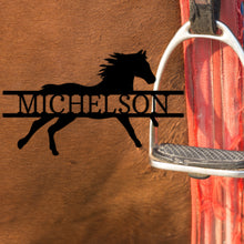 Load image into Gallery viewer, RUN LIKE the WIND Horse Monogram - Steel Sign, Multiple Sizes and Colors Available
