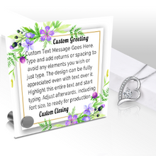 Load image into Gallery viewer, Personalize Your Thoughts &amp; Emotions with Our Luxury Violet Frame Gift Set: Glass Message Card and Stunning Pendant - Shipping Included
