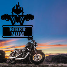 Load image into Gallery viewer, FLAMING SKULL MOTORCYCLE Monogram - Steel Sign, Multiple Sizes and Colors Available
