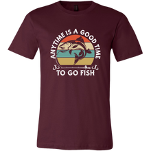 Load image into Gallery viewer, Anytime is a Good Time to Go Fish - Unisex T-Shirt, Extended Sizes, Shipping Included
