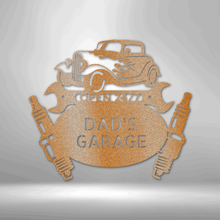 Load image into Gallery viewer, Hot Rod Mechanic Monogram - Steel Sign
