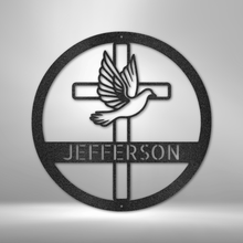 Load image into Gallery viewer, DOVE &amp; CROSS Monogram - Steel Sign, Multiple Colors and Sizes Available
