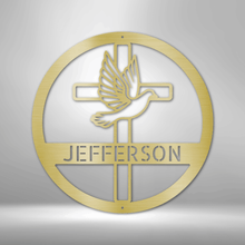 Load image into Gallery viewer, DOVE &amp; CROSS Monogram - Steel Sign, Multiple Colors and Sizes Available
