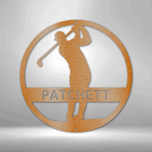 Load image into Gallery viewer, GOLFER Monogram - Laser Cut Steel Sign in Multiple Colors and Sizes

