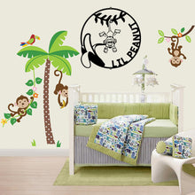 Load image into Gallery viewer, Monkey Around Monogram - Steel Sign, Baby Infant Nursery Shower Gift Multiple Sizes &amp; Colors
