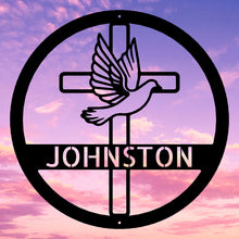 Load image into Gallery viewer, DOVE &amp; CROSS Monogram - Steel Sign, Multiple Colors and Sizes Available
