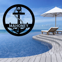 Load image into Gallery viewer, ELABORATE ANCHOR - Steel Sign, Multiple Sizes and Colors Available
