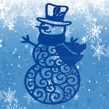Load image into Gallery viewer, Cheerful Winter Christmas SNOWMAN Wall Decor, Laser Cut Steel, Multi Sizes &amp; Colors
