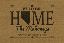 Load image into Gallery viewer, Home State Personalized Door Mat - Great Gift For Cross-Country Movers -- Multiple Sizes
