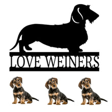 Load image into Gallery viewer, Personalized Dachshund Monogram - Steel Sign. Multi colors &amp; sizes available. Short, long hair, wire hair versions!

