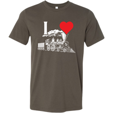 Load image into Gallery viewer, I Heart Trains Mens T Shirt, Multiple Colors, Extended Sizes, Shipping Included
