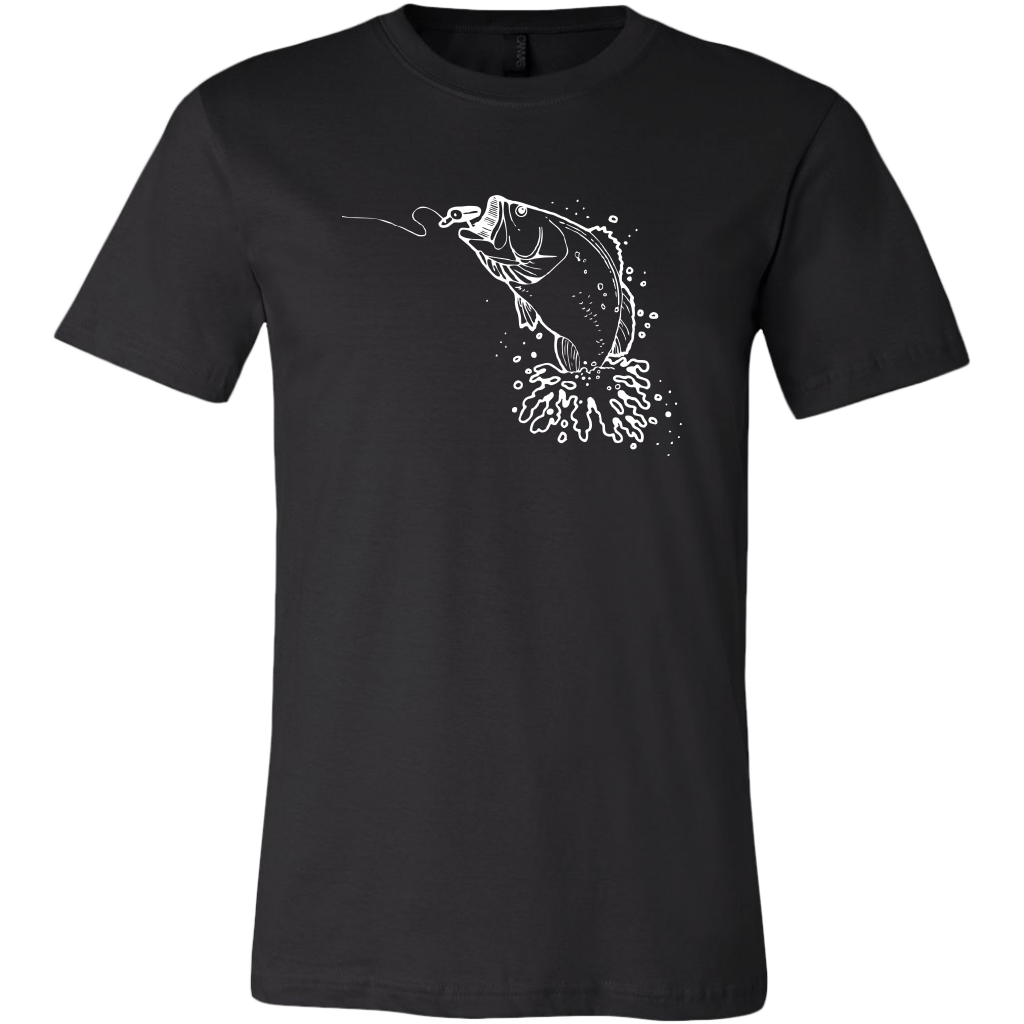 Jumping Fish on Line, Unisex, Extended Sizes, Multi Colors, Shipping Included