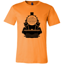 Load image into Gallery viewer, Locomotive Model Train Hashtags - Unisex/Men&#39;s T-Shirt, Multiple Colors, Extended Sizes, Shipping Included
