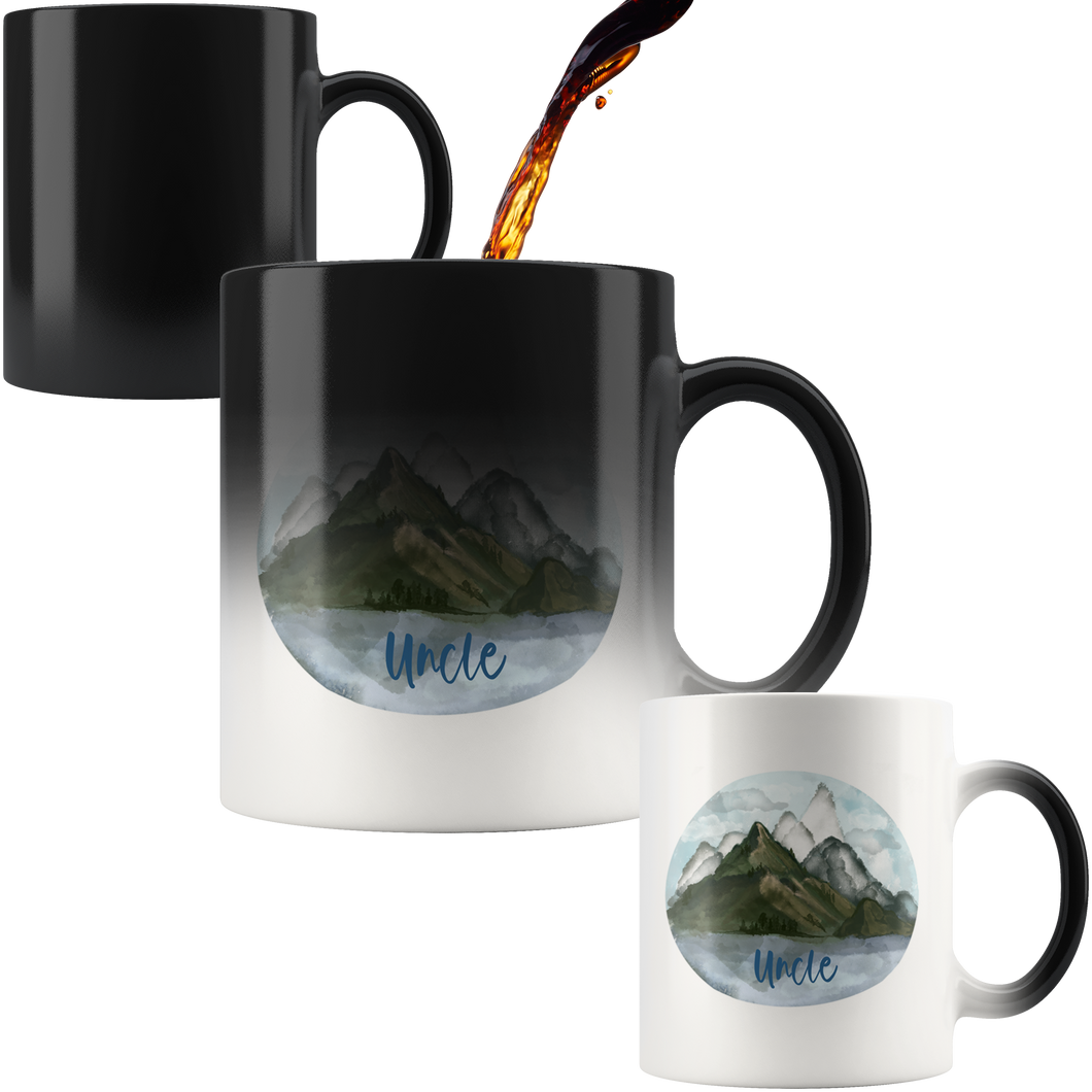 Mountain Lake Color Change UNCLE 11oz Mug   Shipping Included