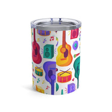 Load image into Gallery viewer, Brightly Colored Music Instruments Equipment Insulated Tumbler 10oz Unisex Gift Musician Shipping Included

