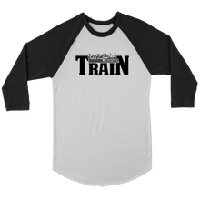 Load image into Gallery viewer, Let&#39;s Roll - Train, 3/4 Raglan Sleeve Unisex Shirt, Multiple Colors, Shipping Included

