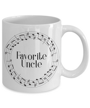 Load image into Gallery viewer, Favorite Uncle Music Wreath Mug 11oz/15oz Shipping Included
