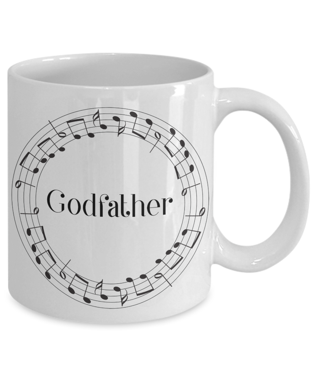 Godfather Music Wreath Mug 11oz Ceramic, Shipping Included