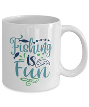Load image into Gallery viewer, Fishing is Fun 11 oz Mug Sport Hobby Unisex Gift, Shipping Included
