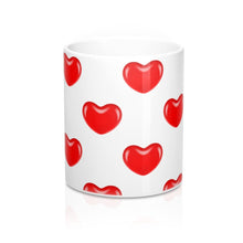 Load image into Gallery viewer, JELLYBEAN HEARTS Pattern Valentine Amour Sweetie Mug 11oz/15oz Shipping Included
