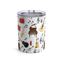 Load image into Gallery viewer, Musical Instrument All Over Pattern #1 Insulated Tumbler 10oz Unisex Gift Musician Shipping Included
