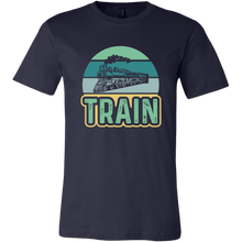 Load image into Gallery viewer, Retro Vintage Train (Aqua) Unisex Mens T-Shirt, Multiple Colors, Extended Sizes, Shipping Included
