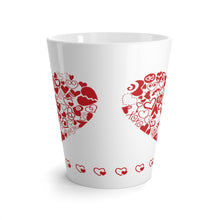 Load image into Gallery viewer, Latte Mug  Red HEART GRAPHIC 12 oz Shipping Included
