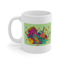 Load image into Gallery viewer, Music Fest Poster Art Mug 11oz/15oz Festival Concert Musician Gift Unisex Shipping Included
