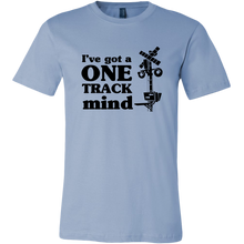 Load image into Gallery viewer, One Track Mind (Trains) - Unisex/Mens T-Shirt, Multiple Colors, Extended Sizes, Shipping Included
