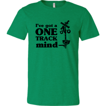 Load image into Gallery viewer, One Track Mind (Trains) - Unisex/Mens T-Shirt, Multiple Colors, Extended Sizes, Shipping Included
