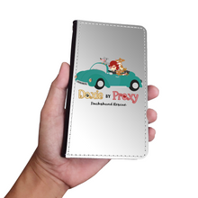 Load image into Gallery viewer, Doxie By Proxy Logo Vegan Leather Wallet Phone Case with Wrist Strap, Shipping Included
