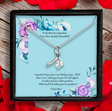 Load image into Gallery viewer, Grandma From Grandchild - Thank You For Love &amp; Support Enchanted Ribbon Pendant -- Shipping Included
