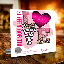 Load image into Gallery viewer, Love is All You Need, All I Need is You - Glass Message Display and Choice of Gorgeous Pendant in Multi Styles - Shipping Included
